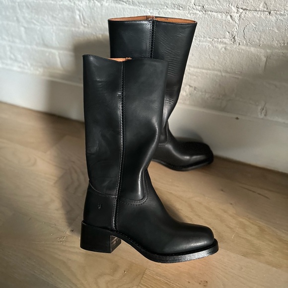 Frye campus tall boots 14L black leather